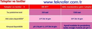 pik döküm boru -sml-taleplervetestler